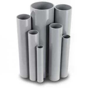UPVC Pipes Pressure 4 Bar Outside Diameter 630 mm Thickness 12.4 mm Gray