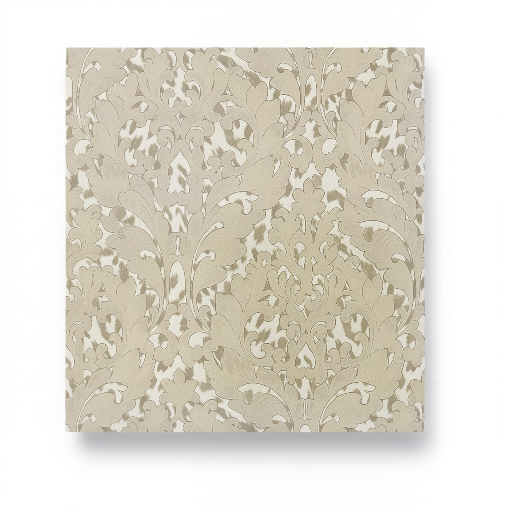 Classic Wallpaper Length 10m, Width 0.70m, Beige Color, Model 15058