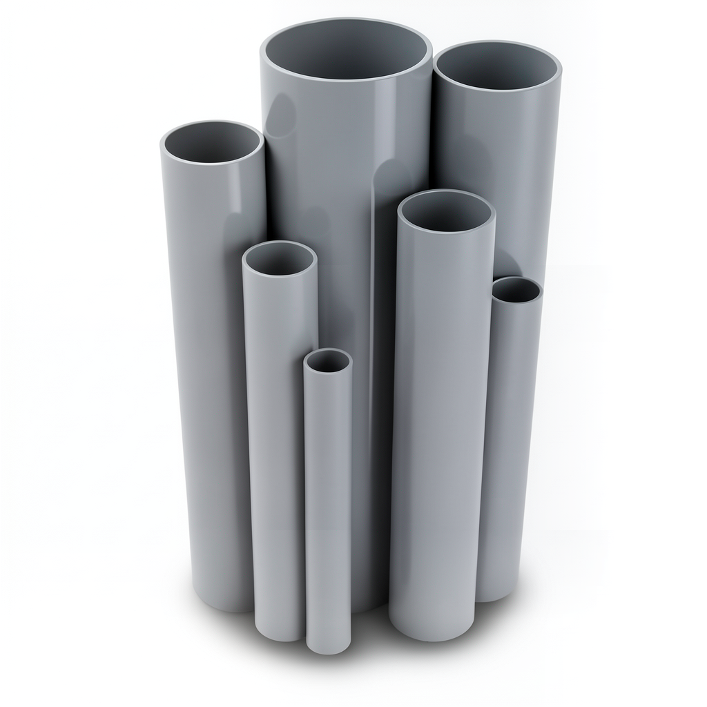 UPVC Pipes Nominal Pressure 6 Bar Outside Diameter 630 mm Thickness 18.4 mm Gray