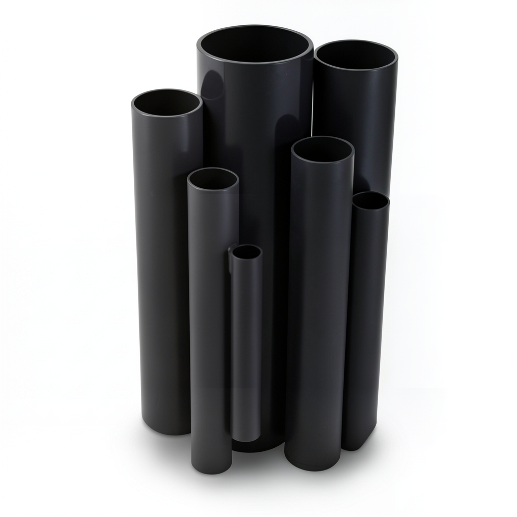 UPVC Pipes Nominal Pressure 6 Bar Outside Diameter 630 mm Thickness 18.4 mm Black