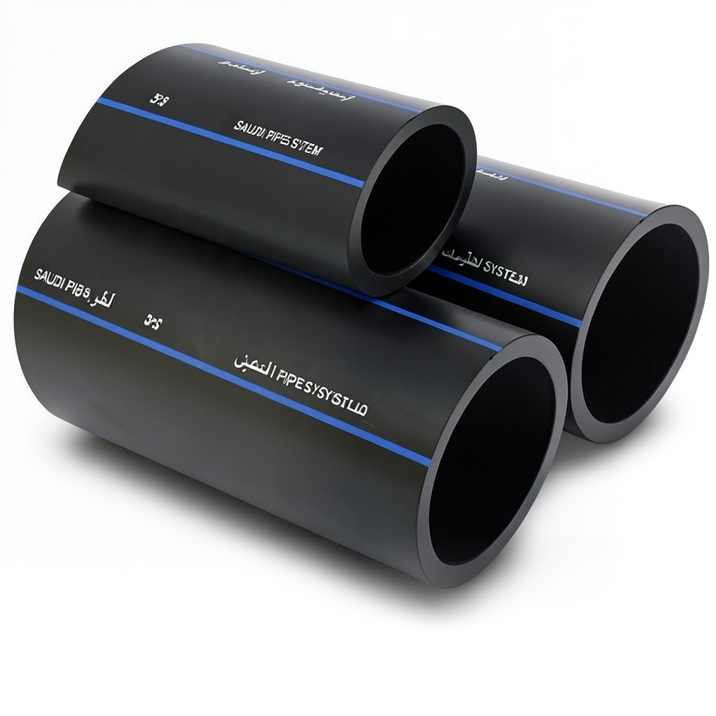 SPS HDPE Pipes PE 100 Pressure 6 Bar Outside Diameter 500 mm Thickness 19.1 mm Black | Saudi Pipes Systems (SPS)