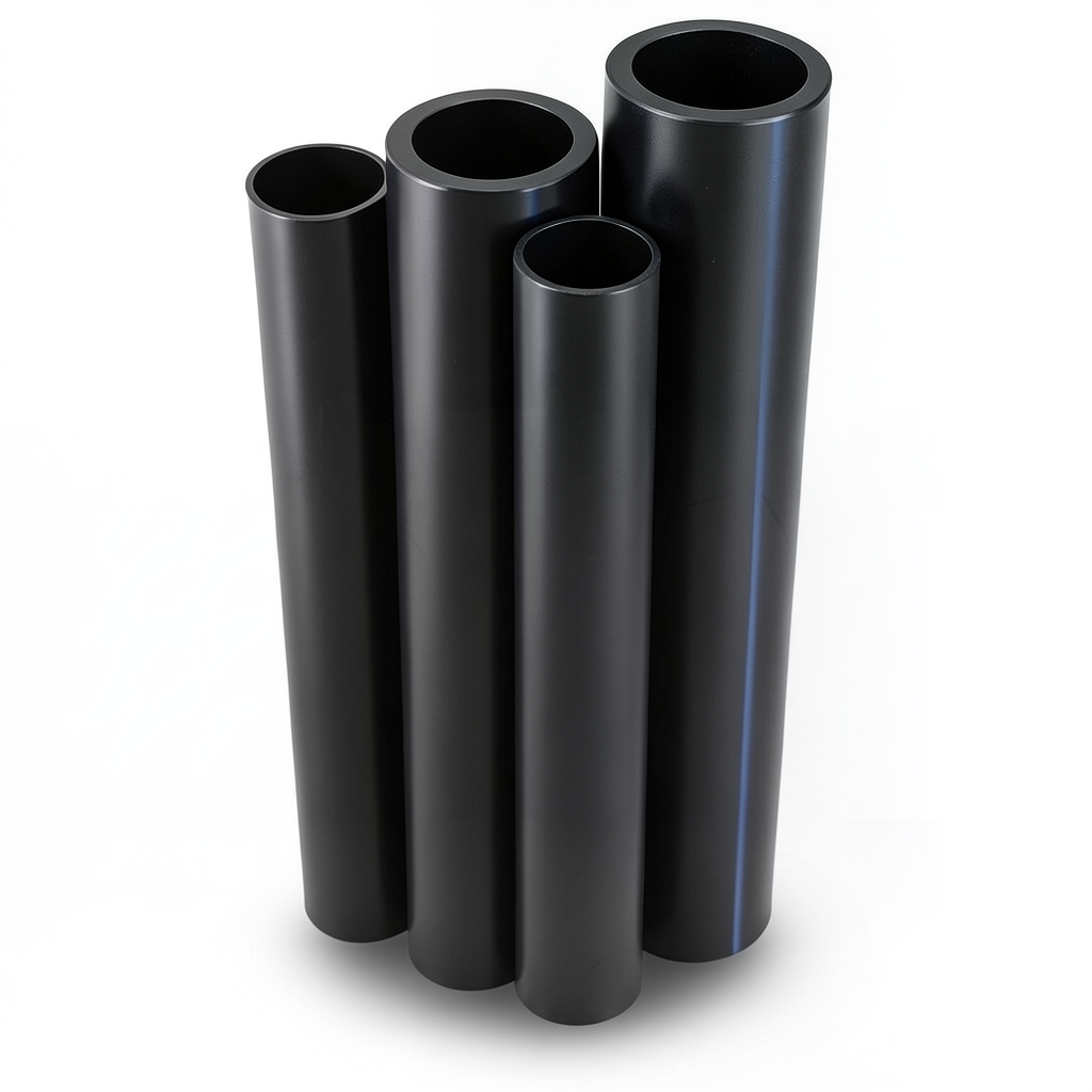 مواسير HDPE PE 80 ضغط 12.5 بار قطر 630 مم سمك 57.2 مم أسود