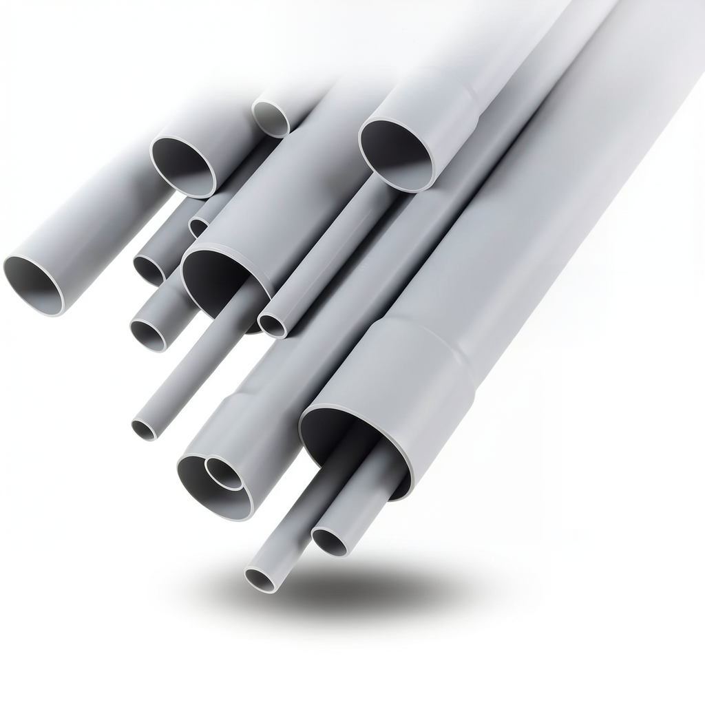 UPVC Pipes 4 Inch Thickness 3.81 mm Gray Color EPT