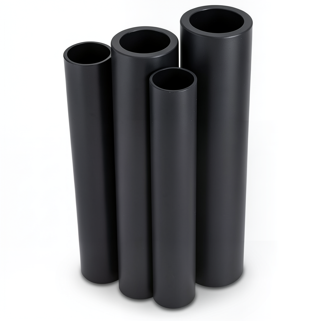 HDPE Pipes PE 80 Pressure 16 Bar Diameter 160 mm Thickness 17.9 mm Black