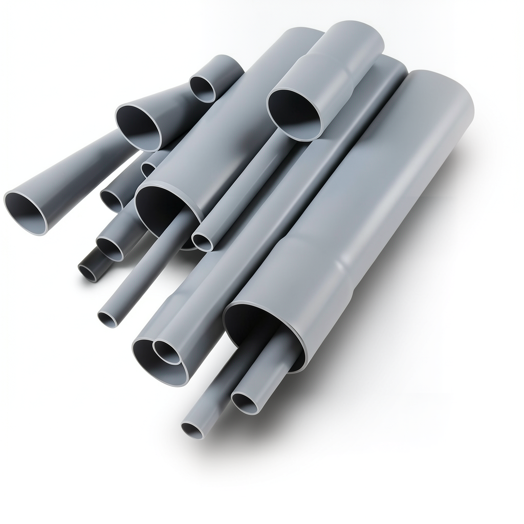 أنابيب UPVC مقاس ½ إنش سمك 1.52 مم لون رمادي EPT