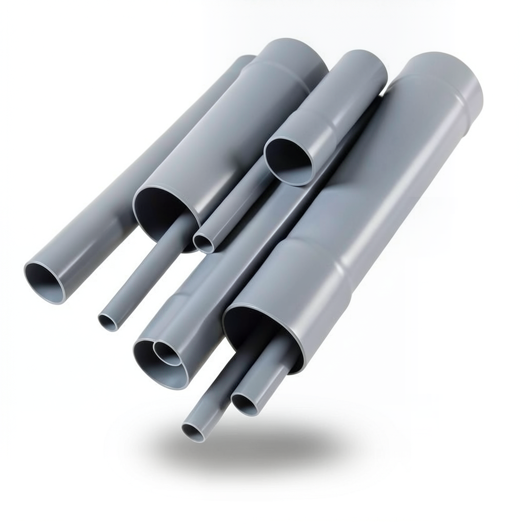 مواسير UPVC مقاس 1 إنش سمك 1.52 مم لون رمادي