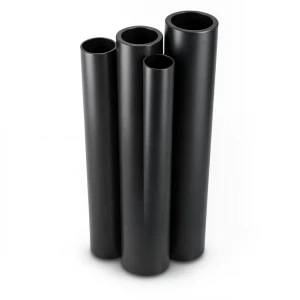 HDPE Pipes PE 80 Pressure 16 Bar 200 mm Diameter 22.4 mm Thickness Black