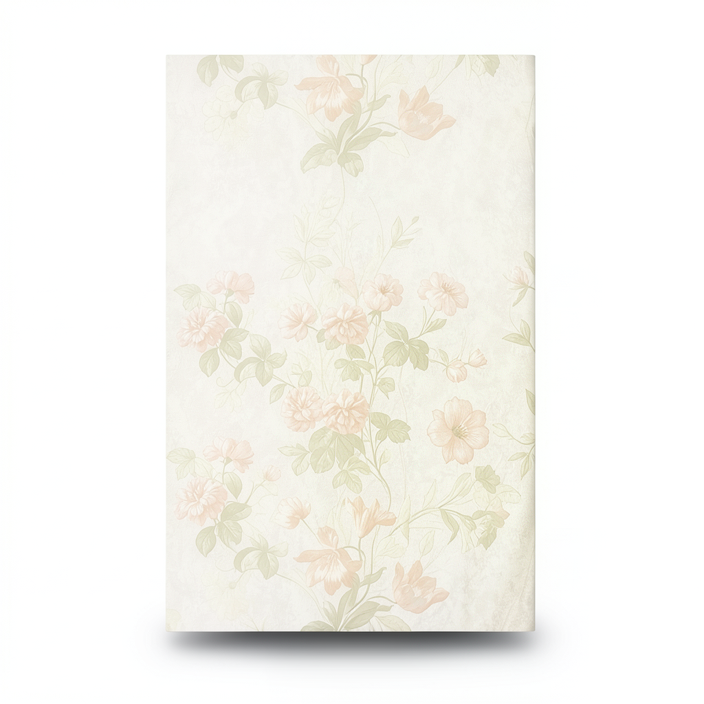Italian Wallpaper Cream Color Floral Design 10 m x 0.70 m, Model 13016