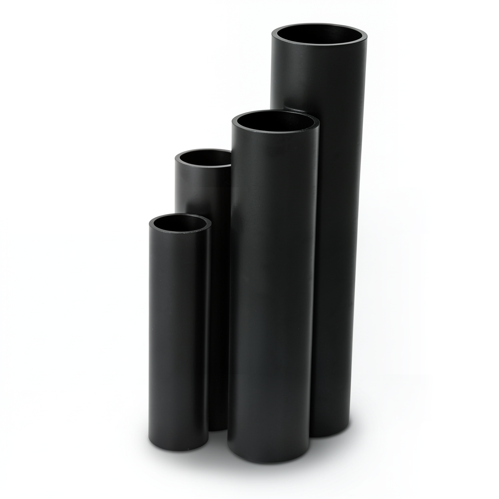 HDPE Pipes SDR 33 Outside Diameter 63 mm Thickness 2 mm Black