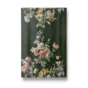 Floral Wallpaper 10 m x 0.70 m Dark Green, Model 13017