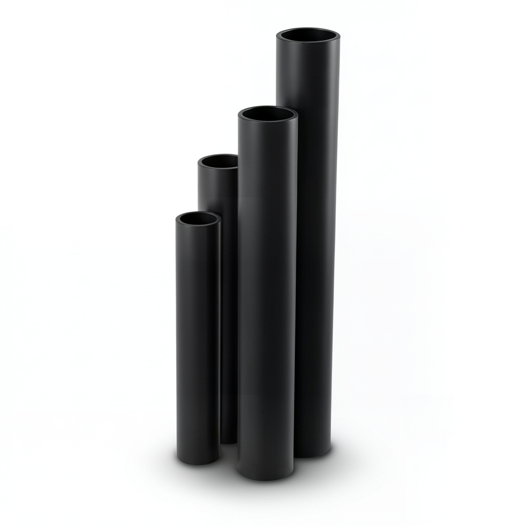 أنابيب HDPE الجودة ضغط 20 بار قطر خارجي 315 مم سمك 52.3 مم لون أسود