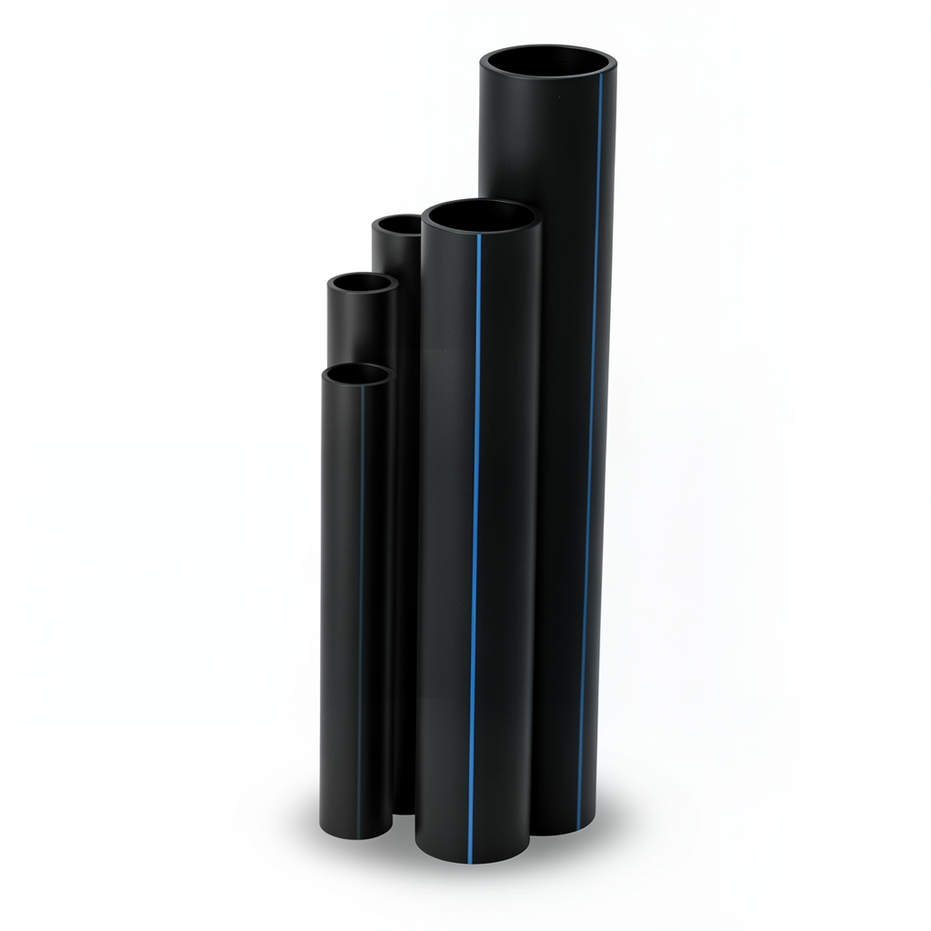 أنابيب HDPE ضغط 20 بار قطر خارجي 400 مم سمك 66.5 مم لون أسود