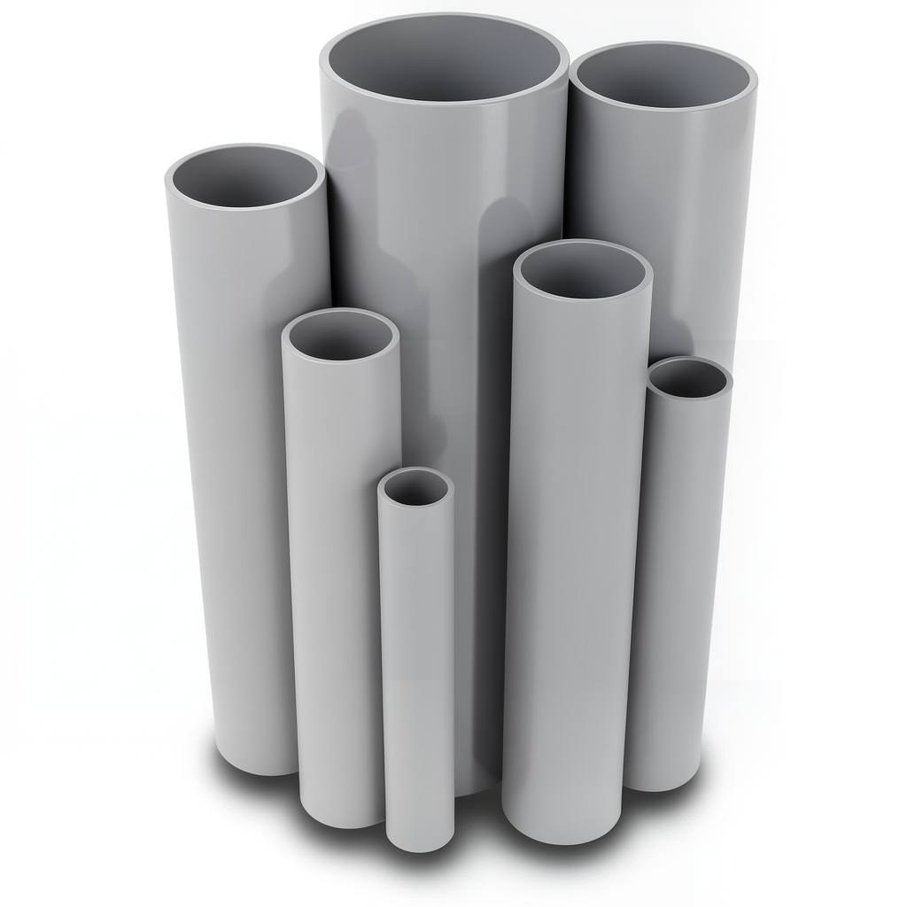 UPVC Pipes 6 Bar Pressure 710 mm Diameter 20.7 mm Thickness Gray