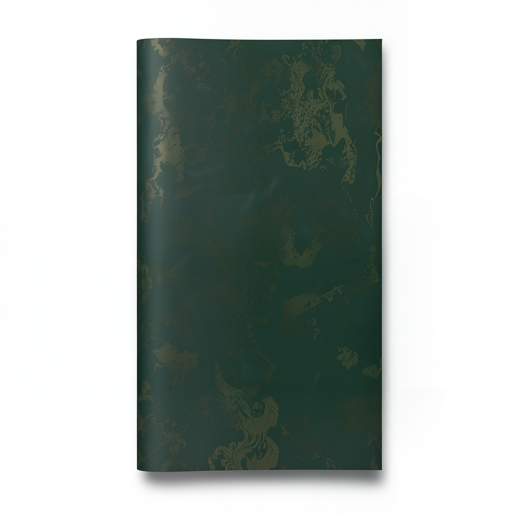 Patterned Wallpaper 10 m x 0.70 m Dark Green, Model 13023