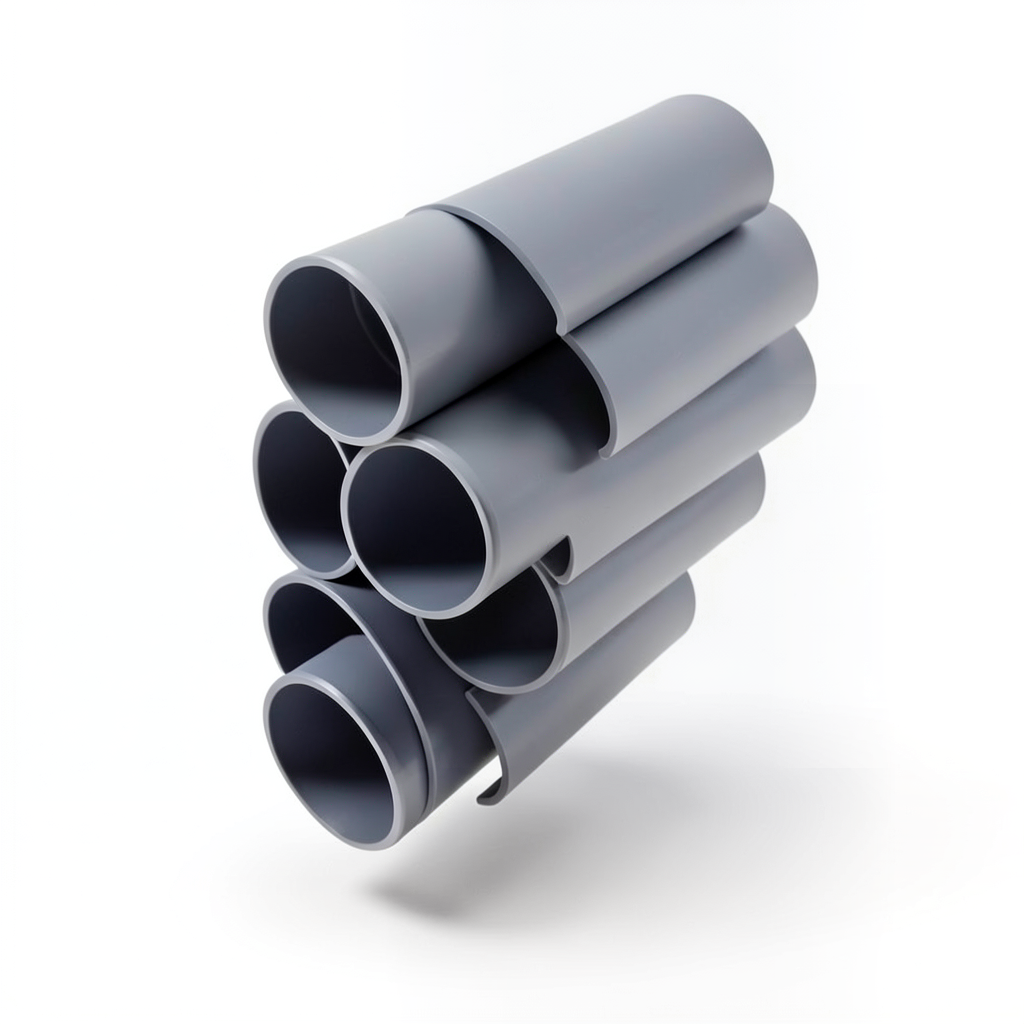 UPVC Pipes 4 Inch Thickness 6.02 mm Gray Color