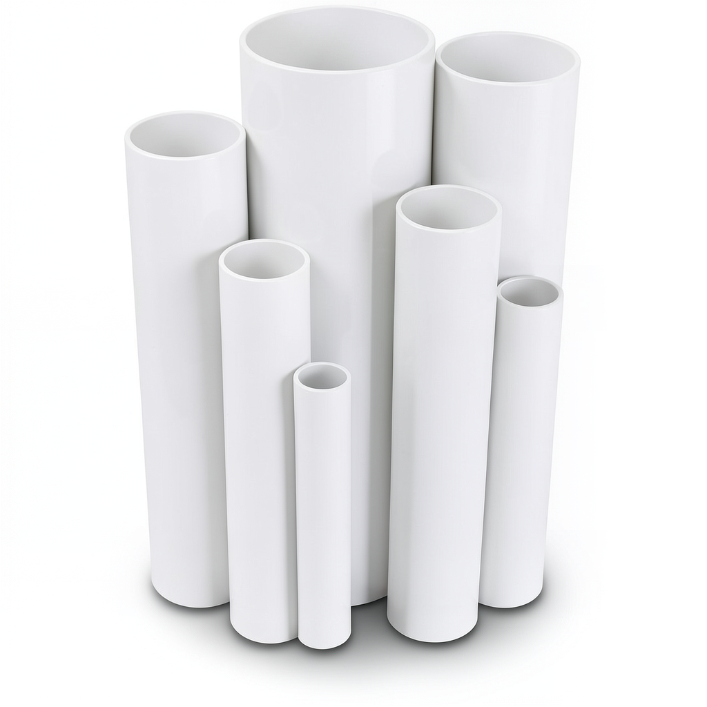 مواسير UPVC ضغط 2.5 بار قطر خارجي 160 مم سمك 1.8 مم لون أبيض