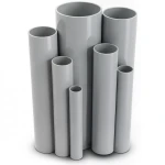 مواسير UPVC ضغط 2.5 بار قطر خارجي 160 مم سمك 1.8 مم لون رمادي