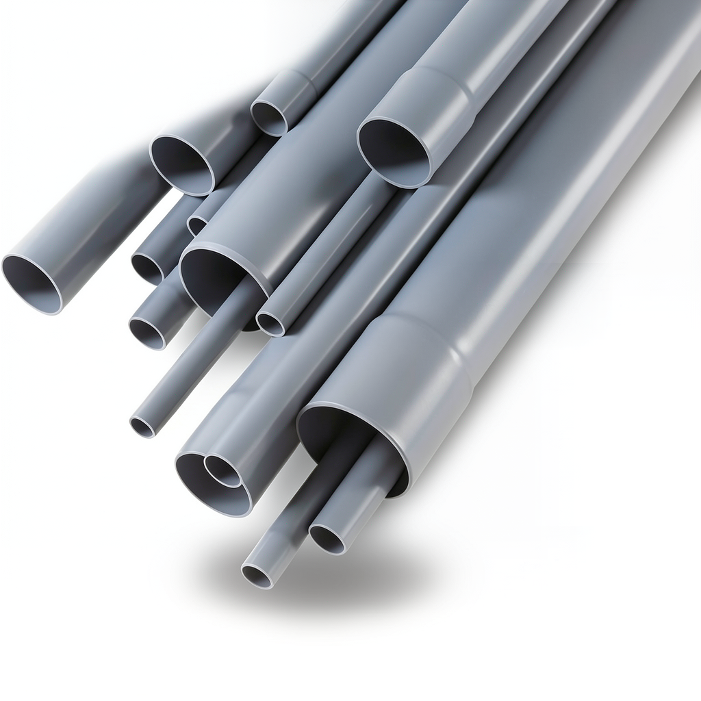 UPVC Pipes 8 Inch Thickness 8.18 mm Gray Color
