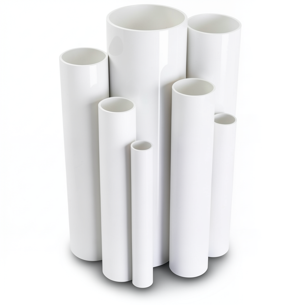 UPVC Pipes Pressure 4 Bar Outside Diameter 160 mm Thickness 3.2 mm White