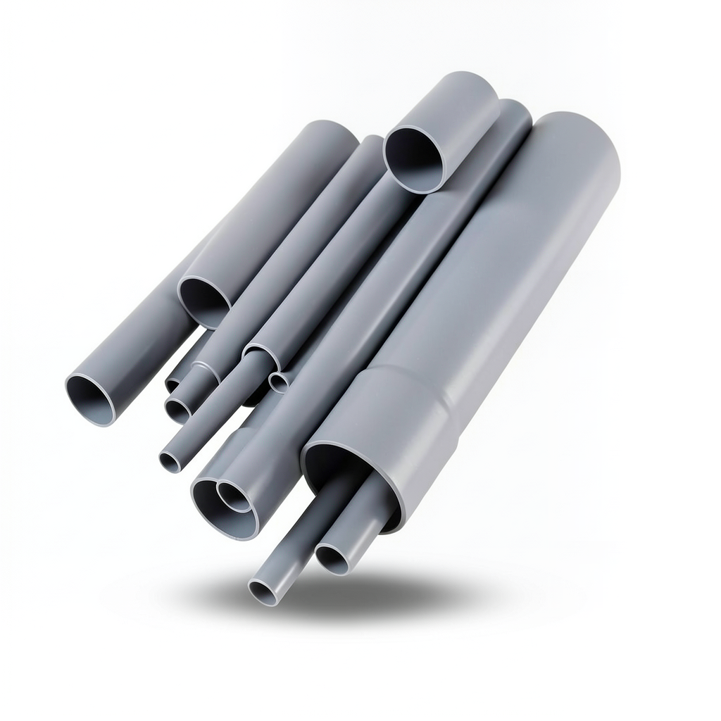مواسير UPVC EPC 80 مقاس ½ إنش سمك 3.73 مم لون رمادي