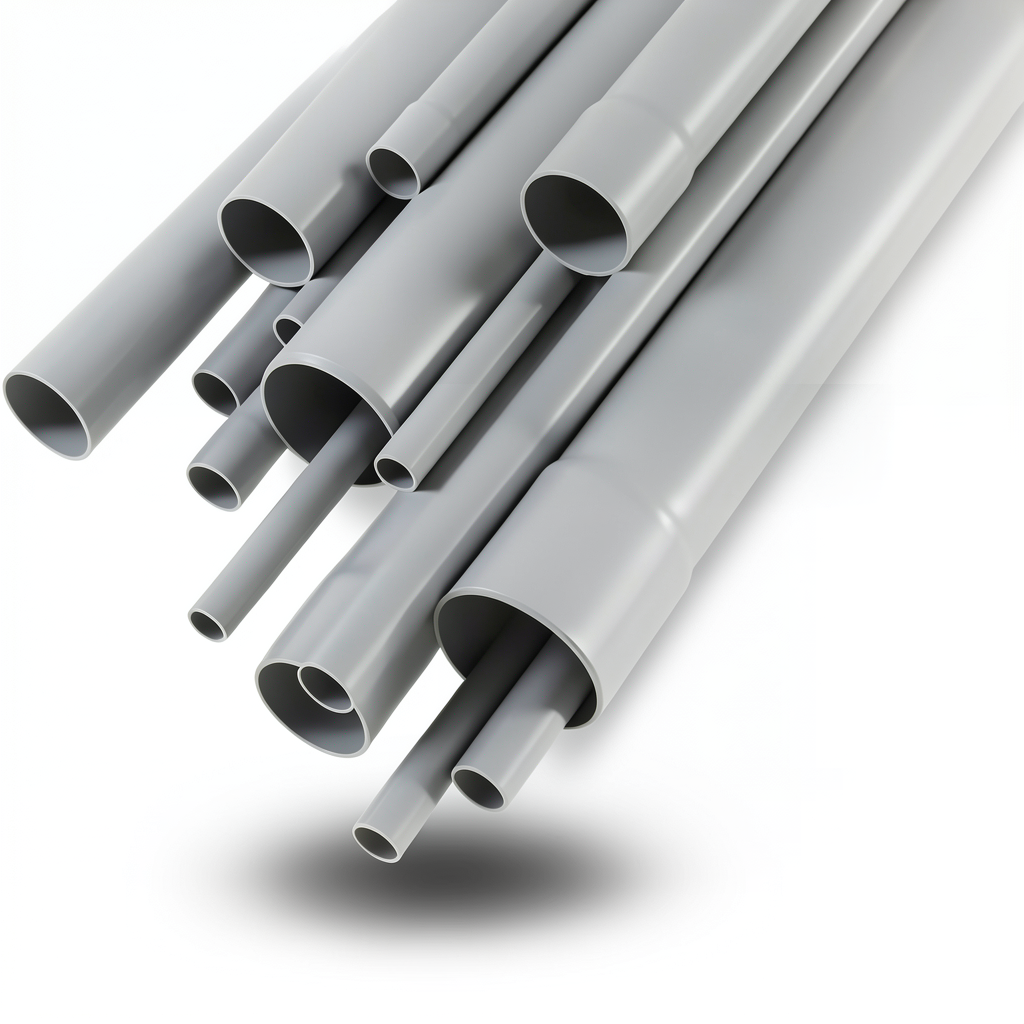 مواسير UPVC مقاس ¾ إنش سمك 3.91 مم لون رمادي EPC 80