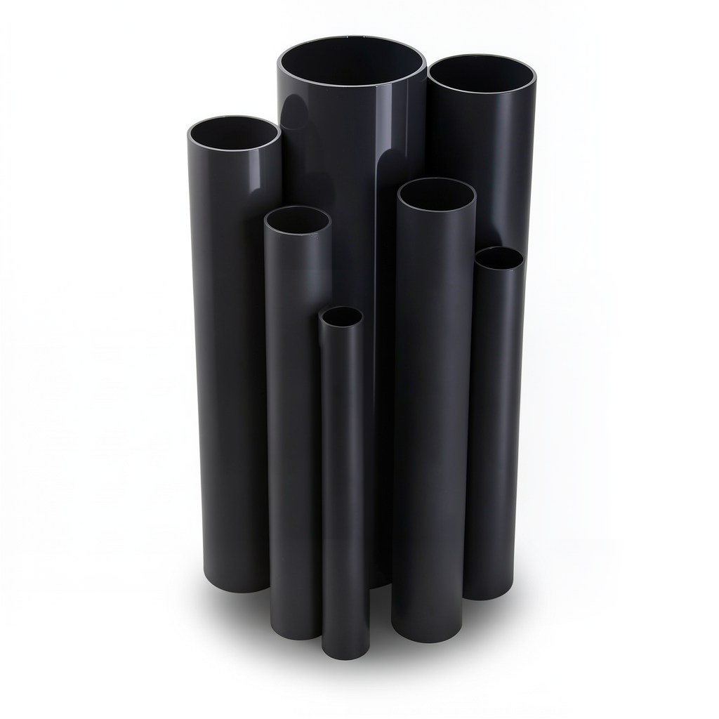 UPVC Pipes Nominal Pressure 4 Bar Size 160 mm Thickness 3.2 mm Black