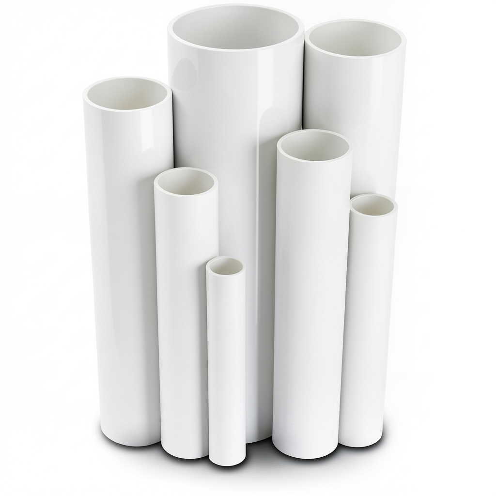 مواسير UPVC ضغط 6 بار قطر خارجي 160 مم سمك 4.7 مم لون أبيض