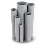 مواسير UPVC ضغط 2.5 بار قطر خارجي 160 مم سمك 1.8 مم لون رمادي