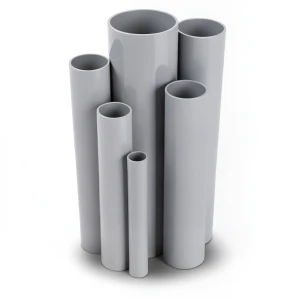 مواسير UPVC ضغط 2.5 بار قطر خارجي 160 مم سمك 1.8 مم لون رمادي