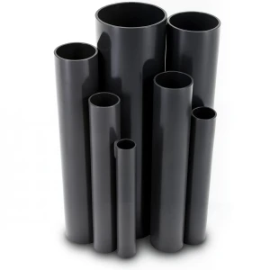 مواسير UPVC ضغط 2.5 بار قطر خارجي 160 مم سمك 1.8 مم لون اسود