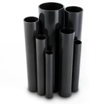 مواسير UPVC ضغط 6 بار قطر خارجي 160 مم سمك 4.7 مم لون اسود