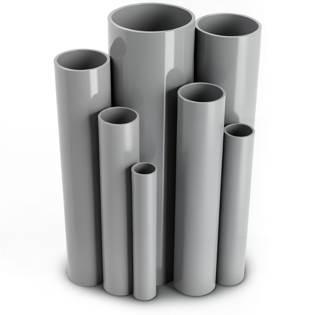 UPVC Pipes Pressure 6 Bar Outside Diameter 800 mm Thickness 23.3 mm Gray