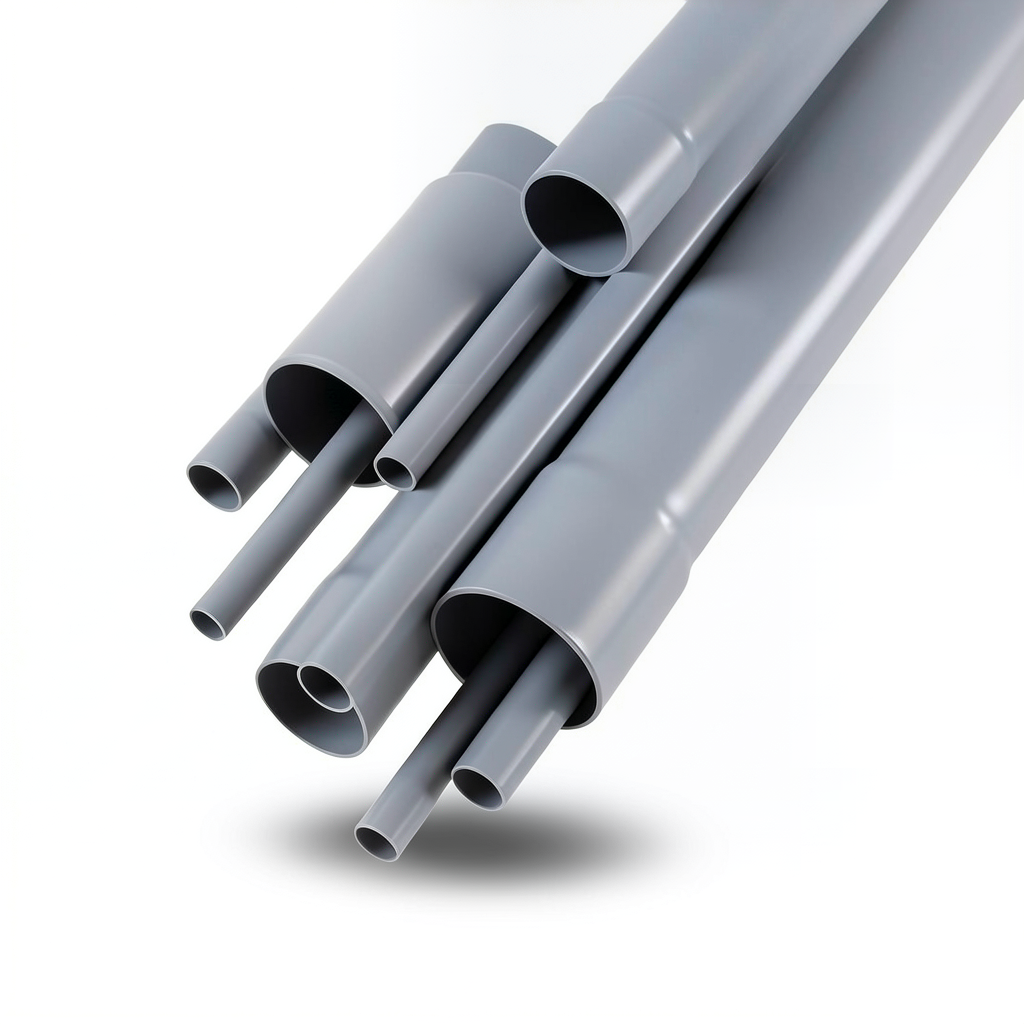 مواسير UPVC EPC 40 مقاس ½ إنش سمك 2.77 مم لون رمادي