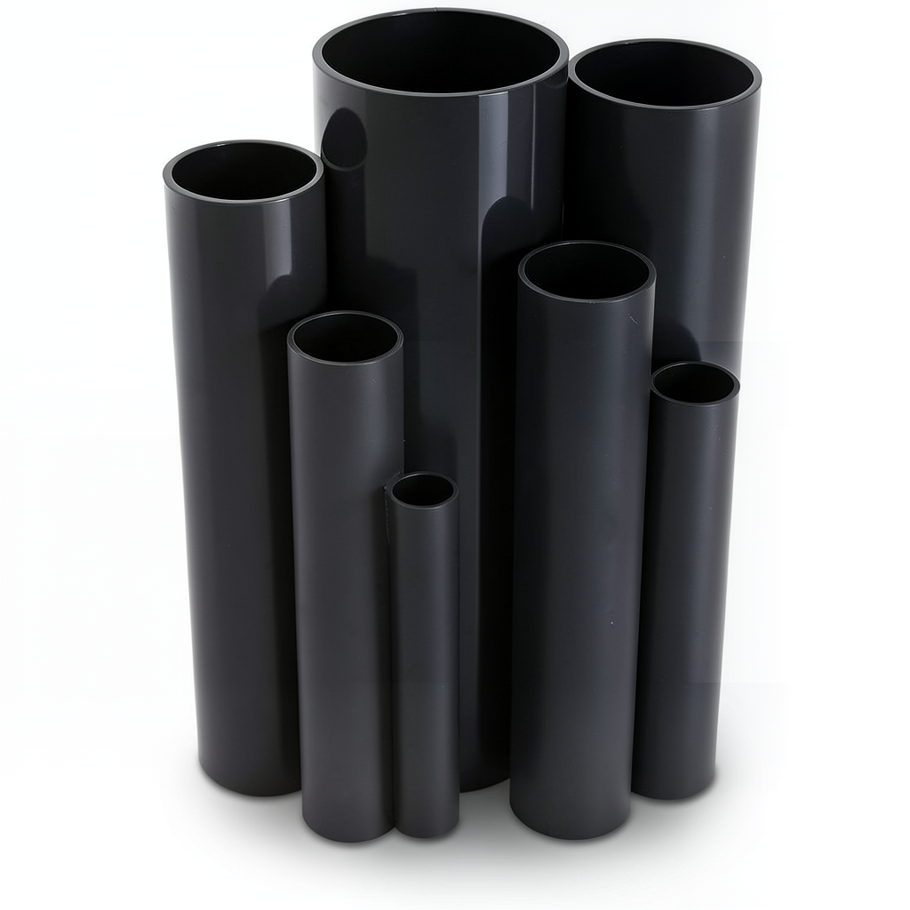 UPVC Pipes Nominal Pressure 10 Bar Outside Diameter 630 mm Thickness 30 mm Black