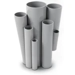 UPVC Pipes Pressure 6 Bar Outside Diameter 160 mm Thickness 4.7 mm Gray