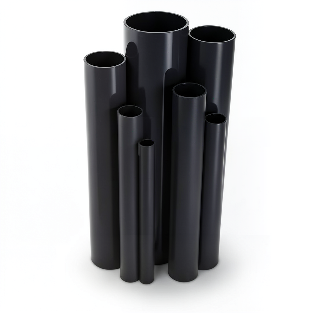 مواسير UPVC ضغط 6 بار قطر خارجي 800 مم سمك 23.3 مم لون أسود