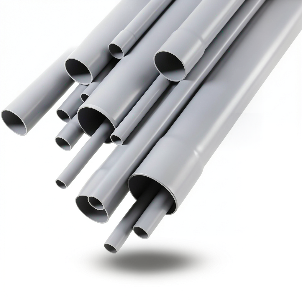 مواسير UPVC مقاس 2 إنش سمك 3.91 مم لون رمادي EPC 40