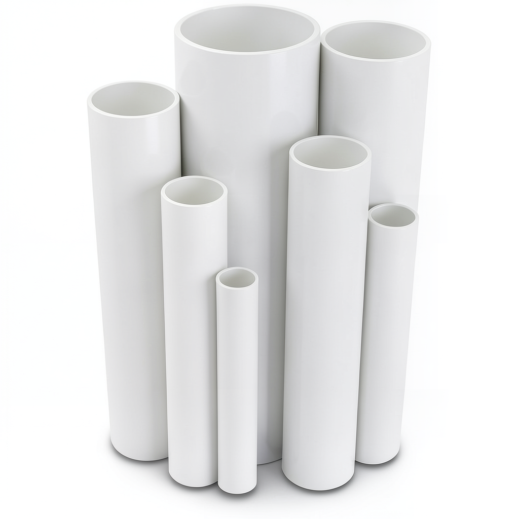 مواسير UPVC ضغط اسمي 2.5 بار قطر خارجي 560 مم سمك 4.2 مم لون أبيض