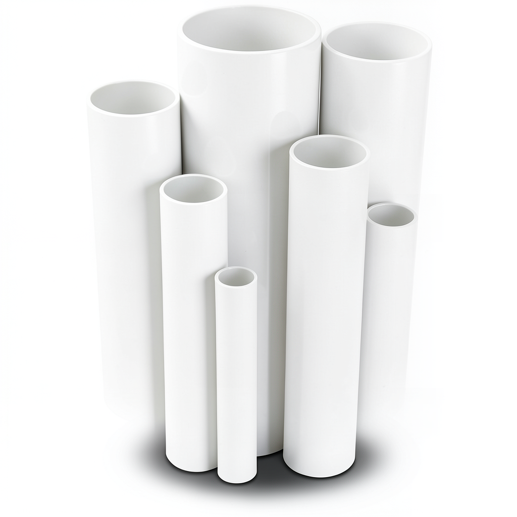 مواسير UPVC ضغط 4 بار قطر خارجي 500 مم سمك 9.8 مم لون أبيض