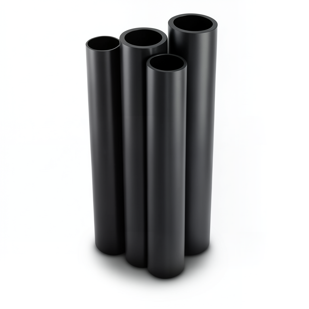 HDPE Pipe PE 80 Pressure 16 Bar 280 mm Diameter 31.3 mm Thickness Black
