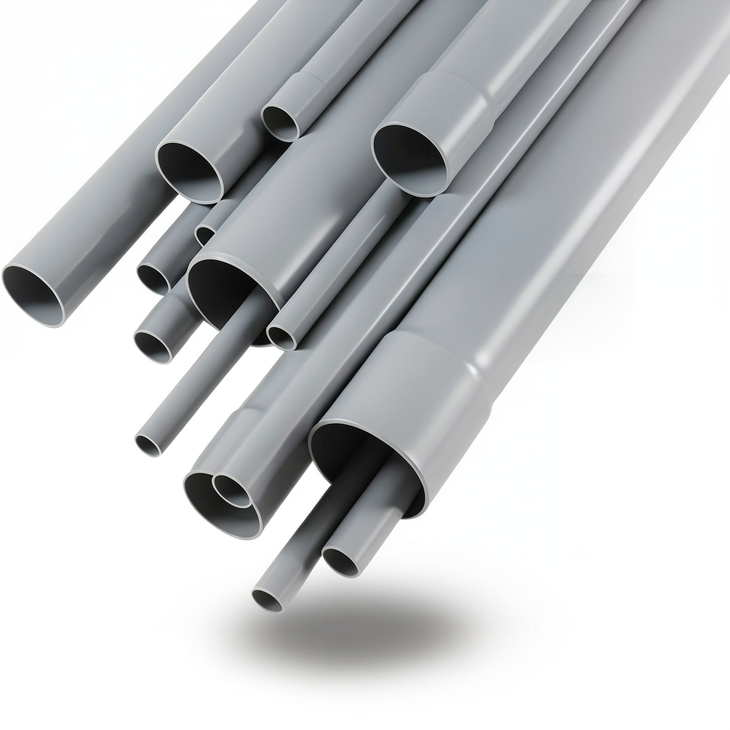 مواسير UPVC EPC 40 مقاس 5 إنش سمك 6.22 مم لون رمادي