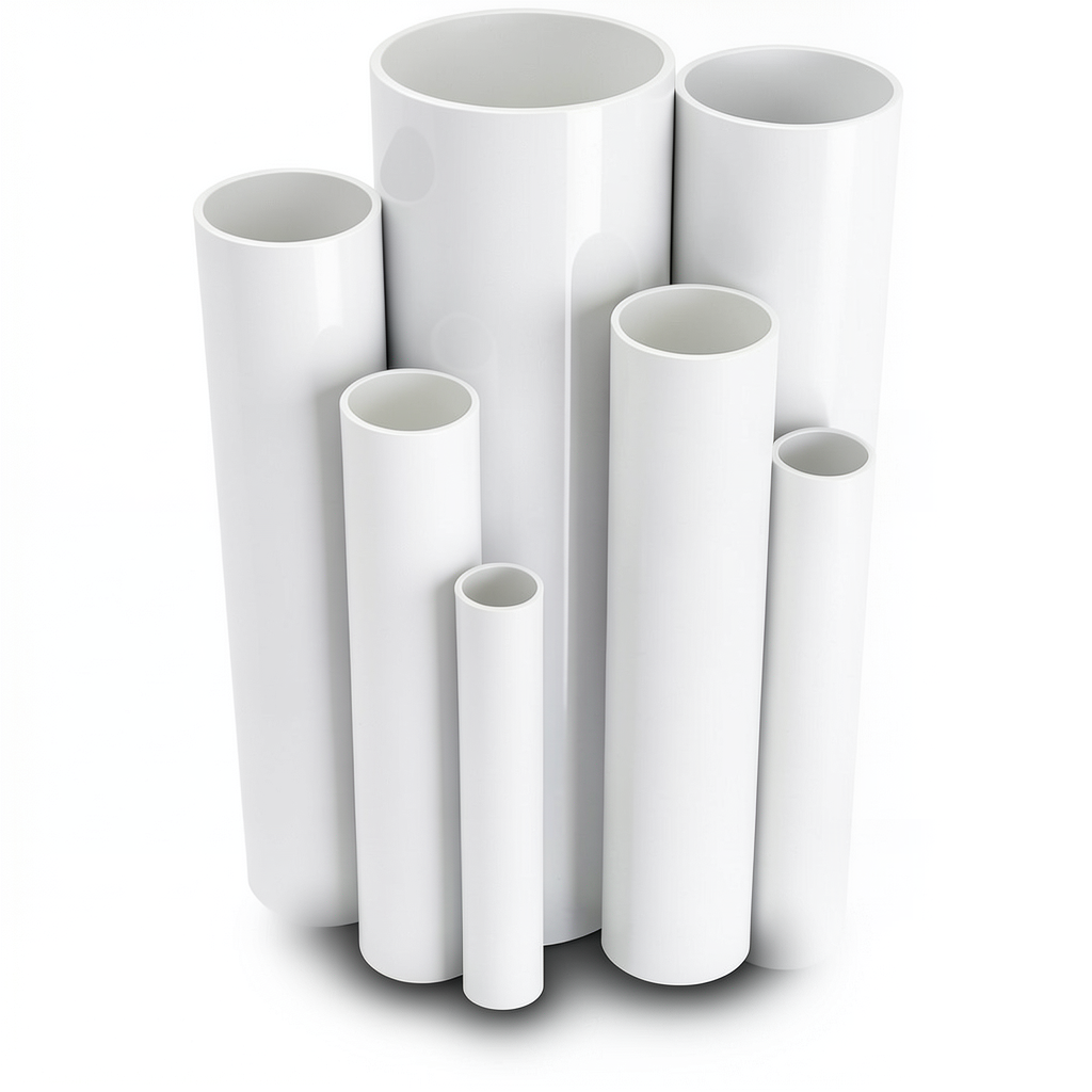 مواسير UPVC ضغط 6 بار قطر خارجي 500 مم سمك 14.6 مم لون أبيض
