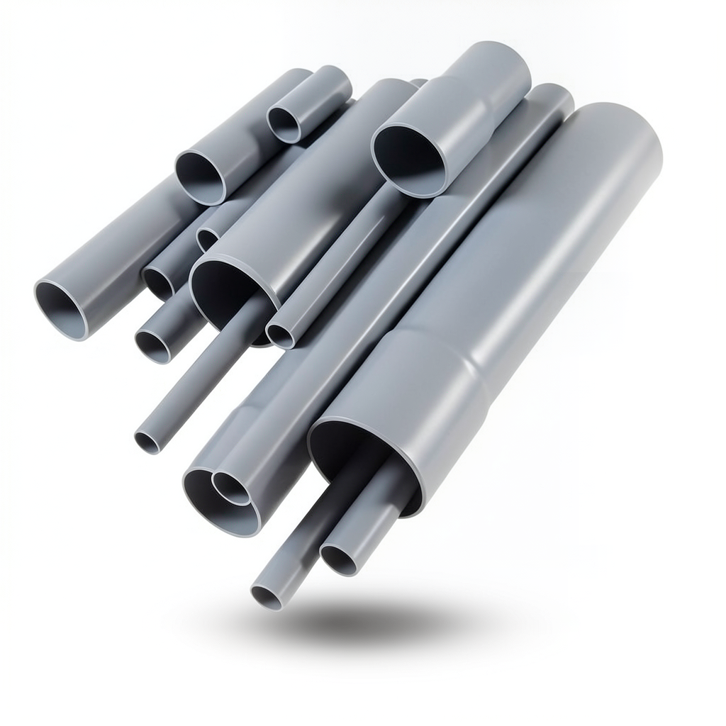 مواسير UPVC مقاس 6 إنش سمك 7.11 مم لون رمادي EPC 40