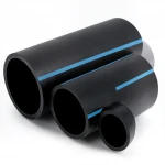 مواسير HDPE الوطني لشبكات المياه ذات الضغط العالي  ضغط 6 بار قطر خارجي 180 مم سمك 5.3 مم لون اسود