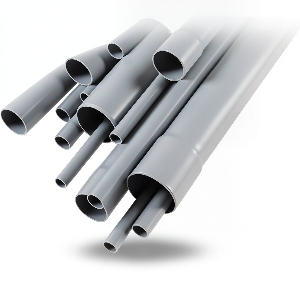 مواسير UPVC مقاس 1 إنش سمك 3.38 مم لون رمادي EPC 40