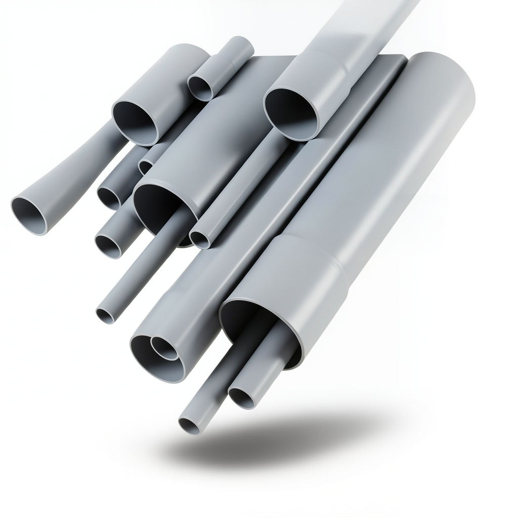 مواسير UPVC EPC 80 مقاس ¼ 1 إنش سمك 4.85 مم لون رمادي