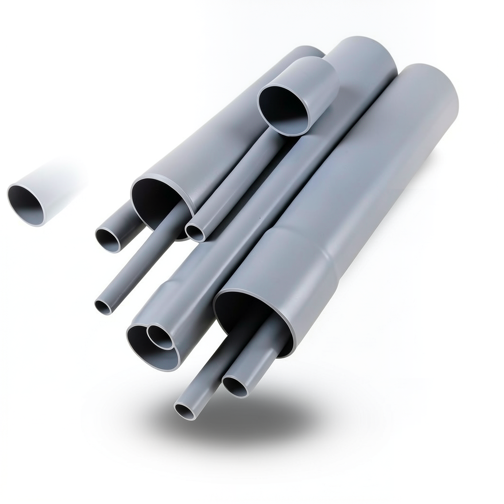 مواسير UPVC EPC 40 مقاس 3 إنش سمك 5.49 مم لون رمادي