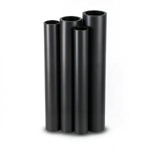 مواسير HDPE PE 80 ضغط 16 بار قطر خارجي 500 مم سمك 55.8 مم وزن 77.3 كجم/م لون أسود