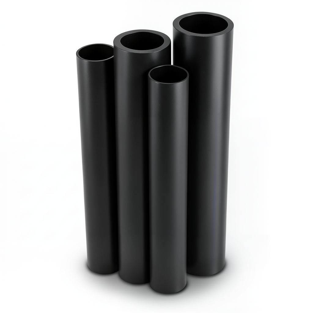 مواسير HDPE PE 80 ضغط 16 بار قطر 560 مم سمك 62.5 مم أسود