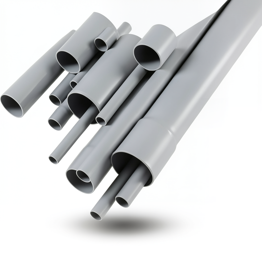 مواسير UPVC EPC 40 مقاس 5 إنش سمك 6.22 مم لون رمادي